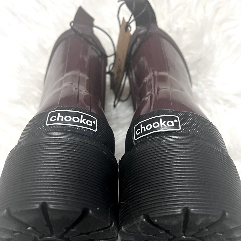 Chooka Redmond Shortie Lug Rain Boot Women’s Size 7 Burgundy / Maroon NWT - Picture 4 of 6